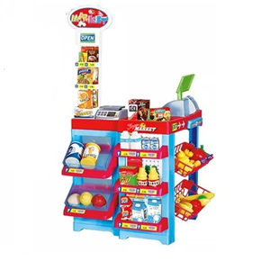 ست سوپر مارکت خارجی با چرخ دستی Supermarket set with trolley -اسباب بازی